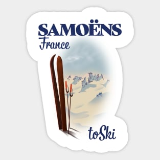 Samoëns France travel poster Sticker